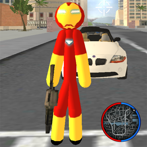 Iron Stickman Rope Hero Gangstar Crime icon