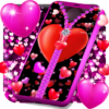 Heart zipper lock screen icon