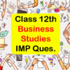 Class 12 Business Studies IMP Solved Paper 2021 icon