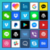 All in one social media social networks app icon