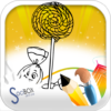 sugar coloring book icon