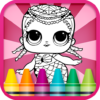 coloring book for dolls icon