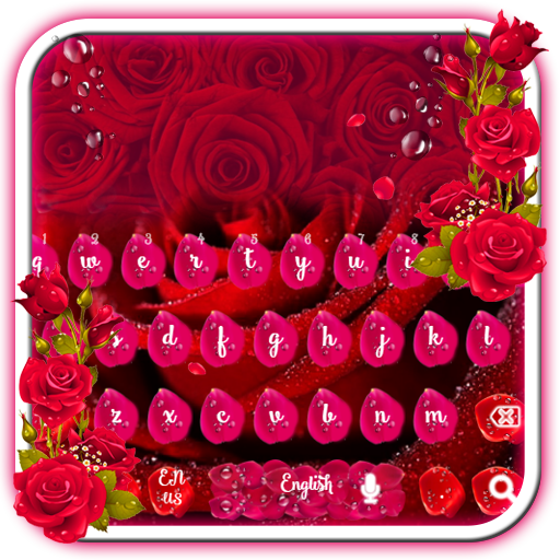 Beautiful Red Rose petals Keyboard icon