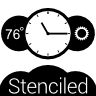 Stenciled Clock Black (UCCW) icon