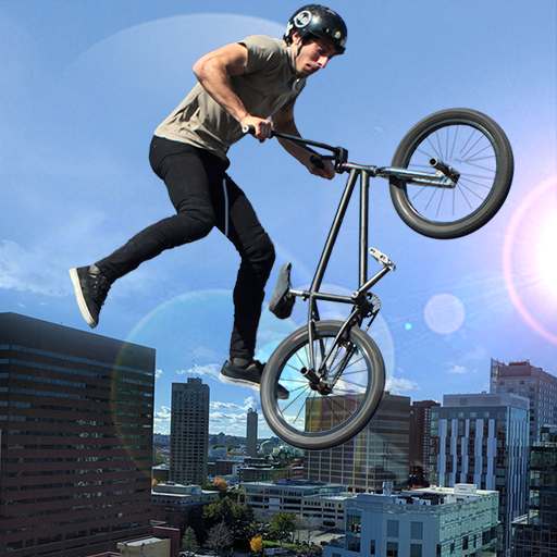 Rooftop Stunt Man Bike Rider icon