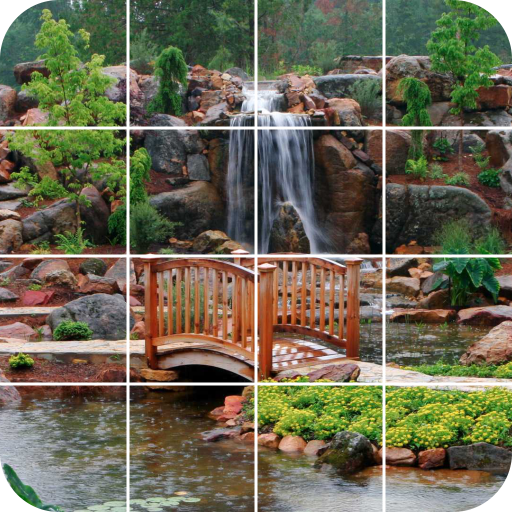 Tile Puzzle: beautiful gardens and parks icon