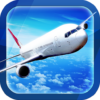 Flight simulator boeing 3D fly icon