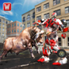 Super X Robot VS Angry Bull Attack Simulator icon