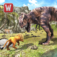 TRex Dino & Angry Lion Attack icon