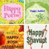 Jewish Festival Greetings: Photoframe, GIF, Quotes icon