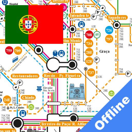 Lisbon Metro LX Map Offline icon