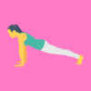 Breasts workout. Pushups icon