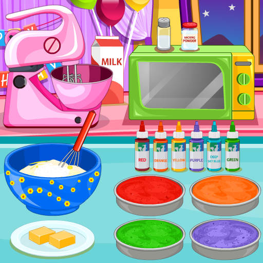 Cooking Rainbow Birthday Cake icon