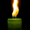 Animated virtual candle icon