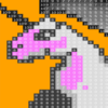 magic unicorns color by numbers icon