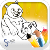 bear coloring book icon