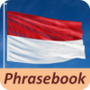 Indonesian phrasebook and trav icon