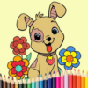 Childrens coloring creative icon