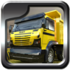 Heavy dump truck 3D parking icon