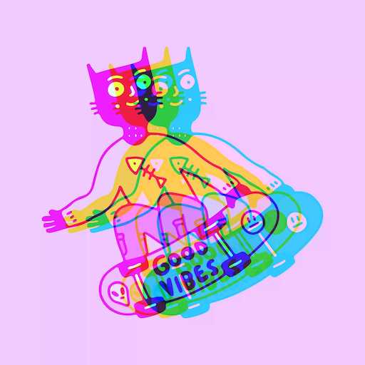 Vaporwave Skateboarding icon