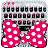 Pink Bow Silver Glitter Keyboard Theme icon