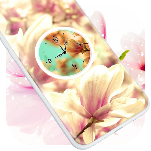 Magnolia Clock Live Wallpaper icon