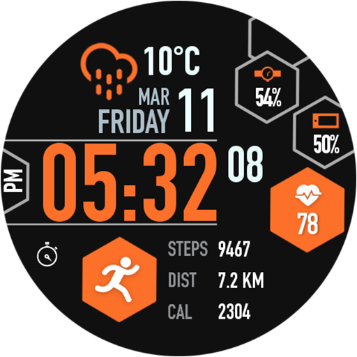 Hexane Digital Watch Face icon