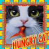 Cute hungry cat icon