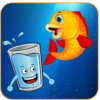 Save The Fish Happy Water Glass icon