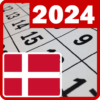 Danmark 2024 kalender icon