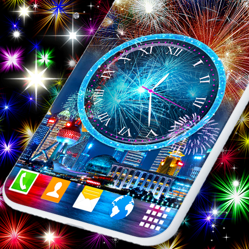 Fireworks Clock Live Wallpaper icon