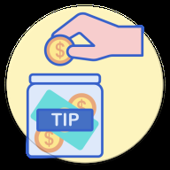 TIP CALCULATOR Gratuity Amount Calculate Smart Tip Venue icon