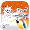 sky coloring book icon