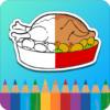 Coloring Book for kids: Food icon