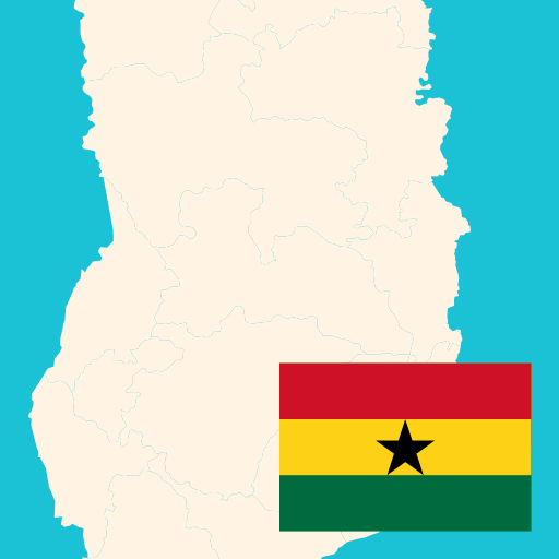 Map Puzzle Quiz 2020 Ghana Regions, capitals icon