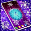 Frozen Winter Analog Clock icon