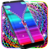 Colorful zip locker icon