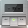 Poweramp skin Retro Metallic icon