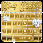 Girly Golden Luxury Diamond Keyboard Theme icon