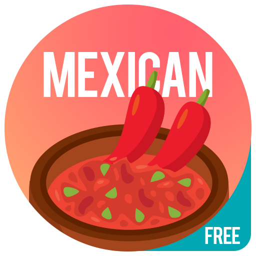 Complete recipe book for mexican food icon