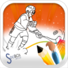 children coloring book icon