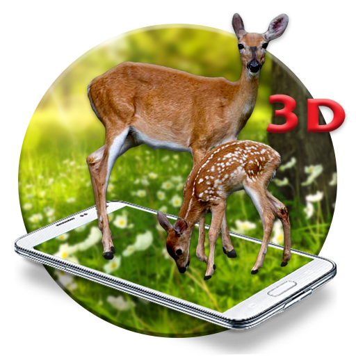 White Deer 3D Live wallpaper icon