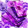 Purple rose live wallpaper icon