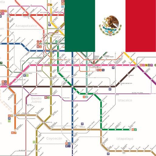 MEXICO METRO BUS TROLE RTP TREN MAP icon