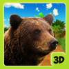 wild angry jungle bear icon