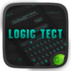 3D Black and Blue GO Keyboard Theme Logic Tect icon