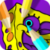 patrick sponge coloring icon