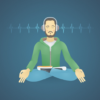 Yoga music and meditation zen icon