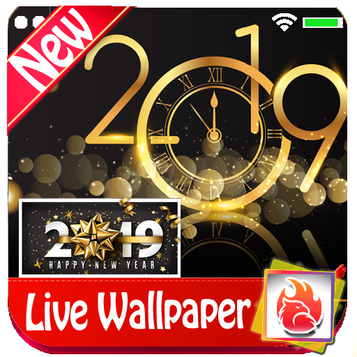 Happy New Year Live Wallpaper 2019 Happy New Year icon