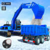 Snow Excavator Road Truck Game icon